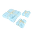 thumbnail image 3 of Juego de Toallas Nikou Terciopelo Coral Toalla de Mano y Toalla de Baño Color Azul, 3 of 15