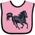 thumbnail image 3 of Inktastic Beautiful Galloping Black Horse Boys or Girls Baby Bib, 3 of 4
