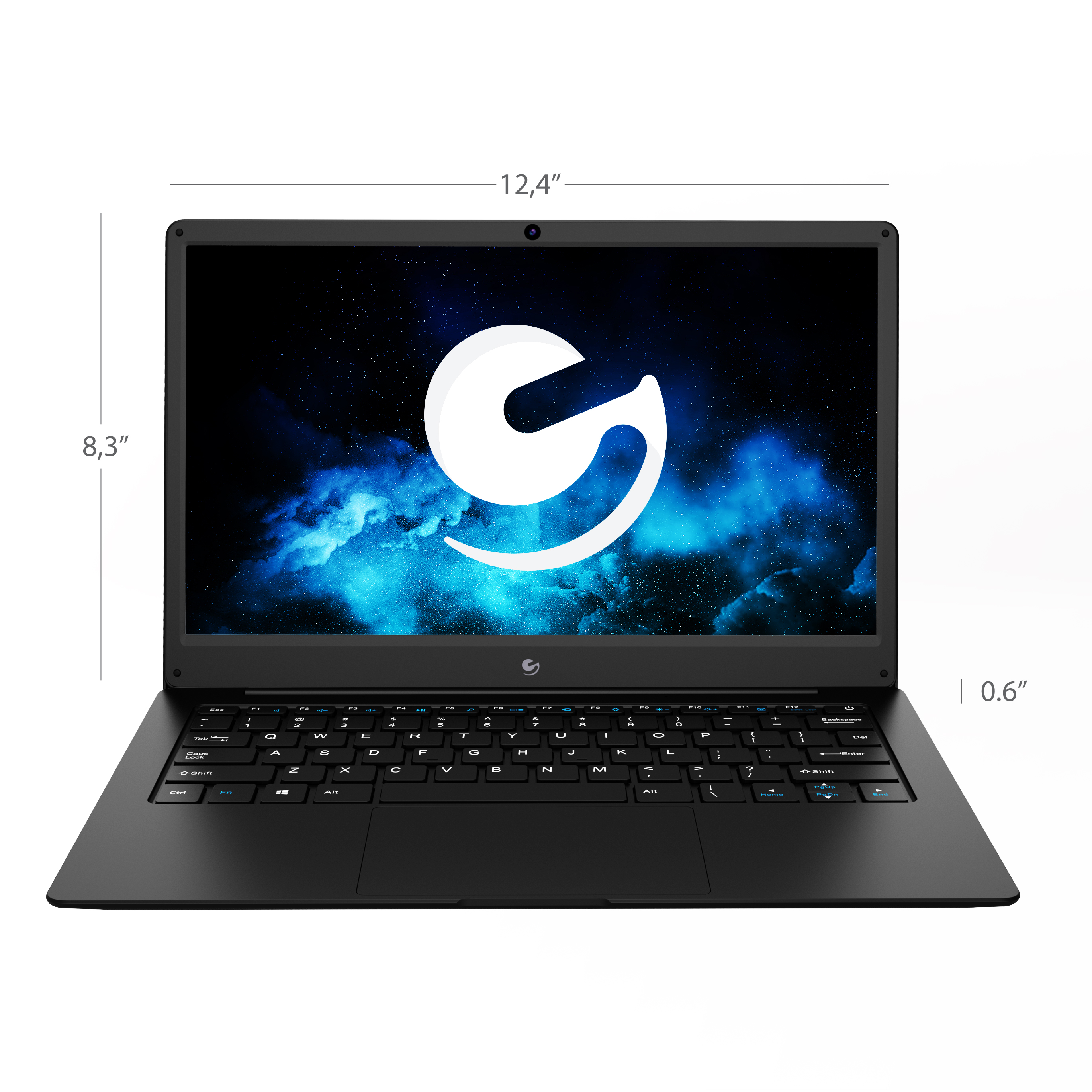 Ematic 13.3" Laptop with Full IPS HD Display, 4GB RAM, 64 GB Storage, AMD & Windows 10, Black (EWT148AB) - image 2 of 8