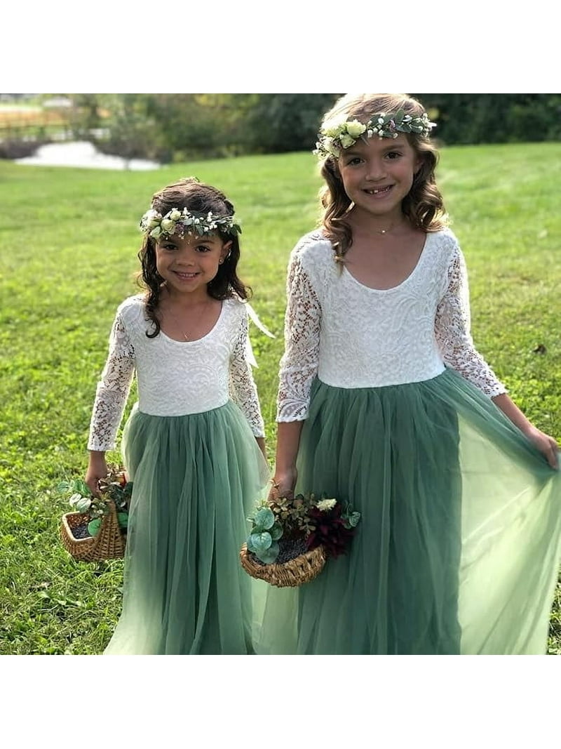 Topmaker Girl Toddler Full-Length Straight Tulle Tutu Lace Back Party Flower Girl Dress, Sage, 3-4T - Walmart.com Topmaker Girl Toddler Full-Length Straight Tulle Tutu Lace Back Party Flower Girl Dress, Sage, 3-4T - Walmart.com