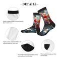thumbnail image 4 of JUNZAN Vibrant Bouquet Waterfall Design Fun Novelty Knee Warmer High Socks, 4 of 7