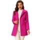 thumbnail image 1 of Abrigo Largo De Invierno Con Cuello Peter Pan Y Doble Botonadura Para Mujer Rosa caliente XS, 1 of 7