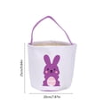 thumbnail image 3 of yulier Easter Basket, Easter Canvas Tote Bag with Cute Rabbit Pattern, Reusable Easter Gift Bag, 3 of 6