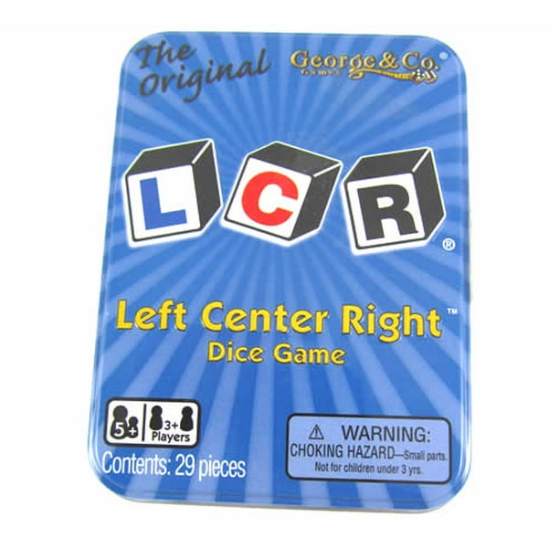 LCR (Left-Center_Right) Original Deluxe Metal Tin Dice Game Koplow ...