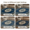thumbnail image 7 of ODIKA 8'x10' Washable Area Rug Non-Slip Chair-Friendly Mat Antique Compass Rose Maritime Star Points Aged Rope Frame Design for Dining Room, Large Office, Lounge, 7 of 7