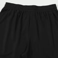 thumbnail image 3 of ROHUUQUE Men Waffle Shorts Drawstring Elastic Waist Straight Leg Solid Summer Bottoms with Pockets Black, 3 of 8