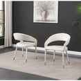 thumbnail image 2 of Best Master Jacques Faux Leather Dining Chairs in Cream White (Set of 2), 2 of 3
