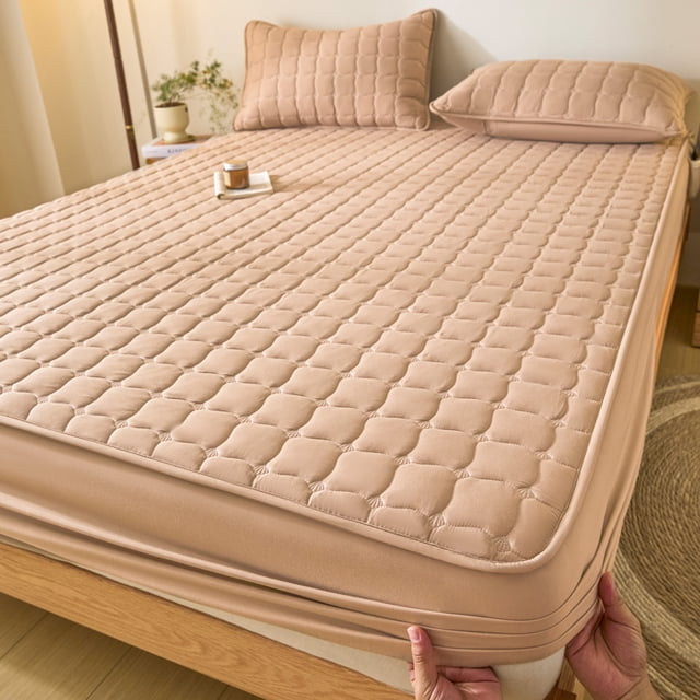 Quilted Waterproof Bed Cover Complete Set For Mattress Protection Summer Ice Silk Mat