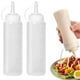 thumbnail image 1 of Botellas de condimentos exprimibles de plástico de calidad alimentaria, 2 uds., 8oz, con tapa para dispensadores de condimentos para botellas de salsa, 1 of 5