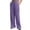 Purple, variant on WTOBBY Women's Casual Wide Leg Elastic Waist Ribbed Knit Loose Bottoms with Pockets Soft Lounge Pants for Home,Black L