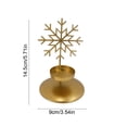 thumbnail image 3 of Qholemyo Gold Iron Snowflake Star Candleholder Tabletop Ornament Home Decor For Christmas Holiday, 3 of 6