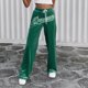 thumbnail image 2 of Pantalones largos informales con bordado de letras de cintura alta para mujer Pompotops  ulkah942819, 2 of 7