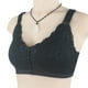 thumbnail image 3 of Gibobby Brasier con Cierre Frontal Push Up Ropa interior sexy con botones en la parte delantera para mujer Sin llantas Chaleco Sujetador de talla grande(Negro,X-Grande), 3 of 4