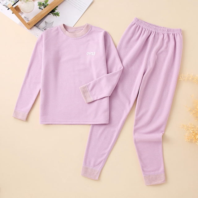 Cowsor Pyjamas 2 Pcs pour Filles et Garçons en Coton Biologique Chaud pour Enfants