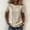 Beige, variant on Womens Solid Blue Crew Neck Short Sleeve Top - Breathable Polyester Relaxed Fit Everyday Basic Tee S-XXL,Size L