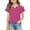 #A03-Hot Pink, variant on Girls Tee Shirts 10-12 Crewneck Double Layer Ruffle Short Sleeve Polka Dot Tee Tops Girls Summer Casual Cotton Tshirts Toddler Cute Girls Blouse
