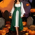 thumbnail image 5 of LEKWK Renaissance Dress Women Vintage Medieval Dress Lace-Up Corset Flowy Halloween Dress for Halloween Cosplay Theme Party Dress Up, 5 of 8