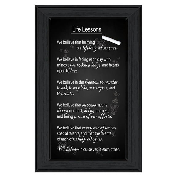 Life Lessons By Trendy Decor4U Printed Wall Art Wood Multi-Color