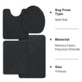 thumbnail image 5 of ChakmeOne Memory Foam Bath Mat, Bath Mats for Bathroom Floor - Set of 4 Super Soft Absorbent Non Slip Bathroom Rug Set for Tub and Shower, Home Decor Accessories, 5 of 12
