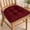 Burgundy, variant on Dining Chair Cushion with Ties and Non-Slip Backing, Tufted Kitchen Seat Pad for Dining Room, 18"x17"x3", Light Grey, Set of 1