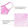 thumbnail image 4 of Uxcell Cotton Mesh Bag, 15x13.8" Reusable Mesh Net String Grocery Bags Organizer Pink 2Pcs, 4 of 6
