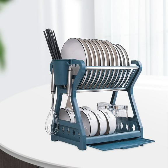 ELAYARD Dish Racks Kitchen Counter Dish Drying Rack Plastic Draining Homeowners Daily Use 1Pack