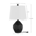 thumbnail image 3 of SAFAVIEH Danilo 20 in. Modern Black Resin Table Lamp with White Cotton Shade, 3 of 6