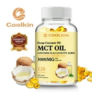 Coolkin MCT OIL Capsules 3000mg - Weight Loss, Digestive Support,Brain and Skin Health(30/60/120pcs)