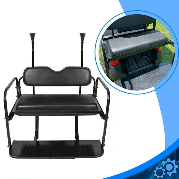 For Club Car Precedent/Tempo/Onward Golf Cart Flip Rear Back Seat Kit Fold Down