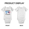 thumbnail image 3 of Nicaraguan American Flag Two Hearts Cute Baby Rompers Baby Bodysuit (White, 18-24 Months), 3 of 5