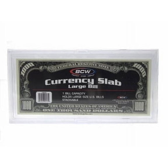 Collectible BCW - Deluxe Currency Slab - Large Bill
