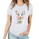 thumbnail image 3 of Pantalones Cortos para las Mujeres Sexy Pascua Moda Impresión Cuello Redondo Tee, Poliéster Ligero Casual Top para Primavera Verano Diario, Blusa de Suéter, 3 of 4