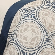Nanshing Camila Contemporary Medallion 7 Pieces, With Comforter Sham Bed skirt