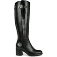 thumbnail image 2 of Naturalizer Women's Fannie Block Heel Knee High Boot Black Leather 7M, 2 of 5