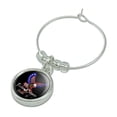 thumbnail image 2 of Freedom Choppers Motorcycle Patriotic American Flag Eagle Bike Wine Glass Charm Drink Marker, 2 of 5