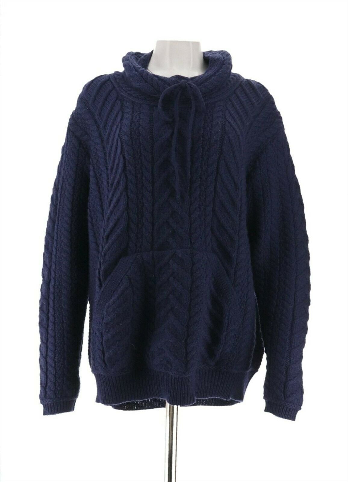 aran craft merino wool open front cardigan with pockets