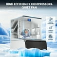 thumbnail image 3 of TITTLA 500 lbs/24-Hours Split Commercial Freestanding Ice Maker in Silver Industrial Ice Machine, 300Lbs Storage, Ice Ready in 11-20min Two packages 182 Ice Cubes/Cycle, 3 of 8