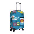 thumbnail image 3 of Haiem Transportations With Cute Animals Luggage Cover,Durable, Washable Suitcase Protector With Anti-Scratch Technology - Keep Your Luggage Looking New Small, 3 of 9