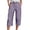 Dark Purple #723, variant on Bovemsi Capri Pants For Women Daily Elastic Waist Straight Solid Color Casual Pants Pockets 45720 Length Trousers Hiking Pants