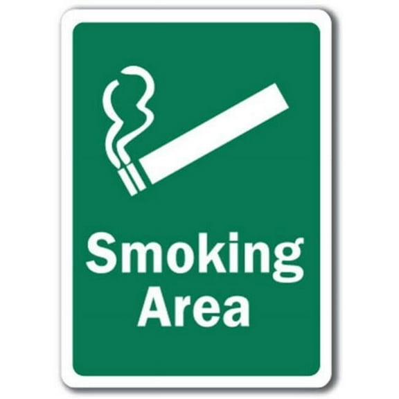 Smoking Area Sign - 10" x 14" OSHA Safety Sign