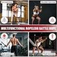 thumbnail image 2 of Mavesmog Cordless Battle Rope, Suitable for Home Gyms, Grey, 2 of 3