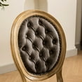 thumbnail image 3 of Brown Dining Chairs | Hand - made Pull - ups on Backrest for Dining | Solid Wood Construction | Spring + Foam Cushion, 3 of 7