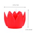 thumbnail image 3 of EeaseMX Vela LED sin llama con forma de loto, realista, decorativa, con pilas (roja), 3 of 7