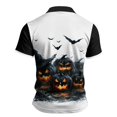 thumbnail image 7 of IAJDKMEK Halloween Men's Polo Short Sleeve Shirt - Breathable Button-Down Knit Shirt, Lightweight Summer Shirt for Party, Daily Summer, Golf Shirt & Costume Events,White 4XL, 7 of 7