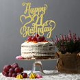 thumbnail image 4 of Cake topper AROKIPPRY con brillo dorado, feliz 21.º cumpleaños, 4 of 8