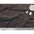 thumbnail image 2 of Soimoi Brown polyester Crepe Fabric Lattice Geometric Print Fabric by Yard 42 Inch Wide, 2 of 3