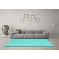 thumbnail image 3 of Ahgly Company Indoor Rectangle Abstract Turquoise Blue Contemporary Area Rugs, 2' x 4', 3 of 4