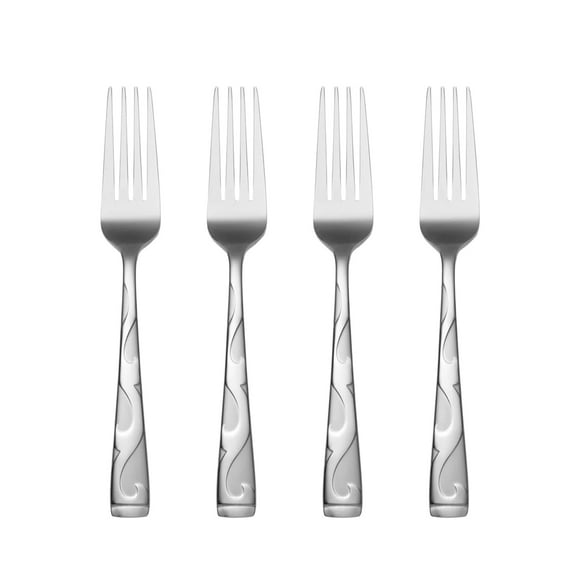 Oneida Tuscany Everyday Flatware Dinner Forks, 0.55 LB, Metallic