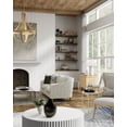 thumbnail image 2 of Currey And Company 7000-0642 Garson 31.5" Wide Accent Chair - Silver / Fresh File Linen, 2 of 7
