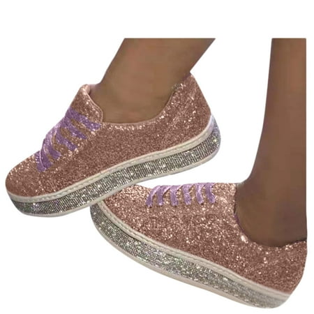 

Juebong Fashion Womens Outdoor Flats Round Toe Anti-Slip Sport Casual Shoes Single Shoes Pink Size 7.5